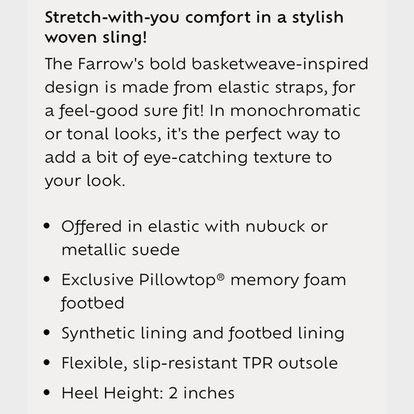 NIB Comfortiva Farrow 8W WIDE 39 Denim Multi Blue Stretch Woven Sling Sandals - Picture 11 of 12